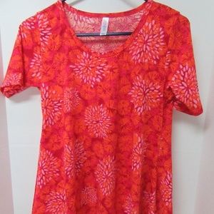 LuLaRoe Perfect Tee Top Shirt XXS Orange Pink xxs